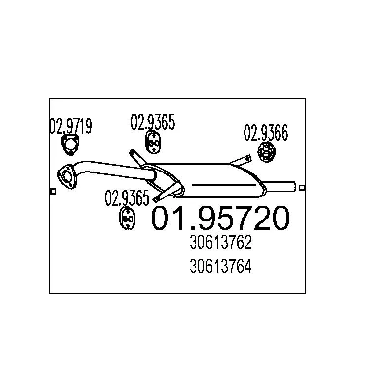 Silencieux arrière MTS 01.95720