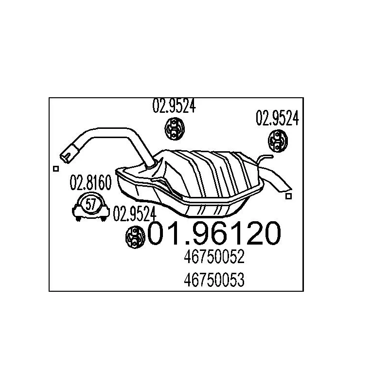 Silencieux arrière MTS 01.96120