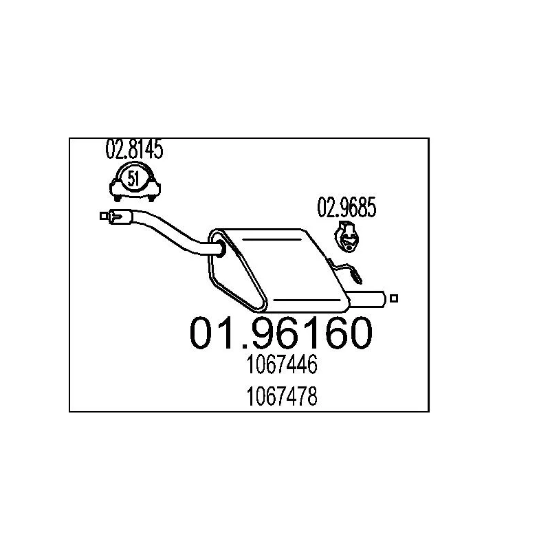 Silencieux arrière MTS 01.96160