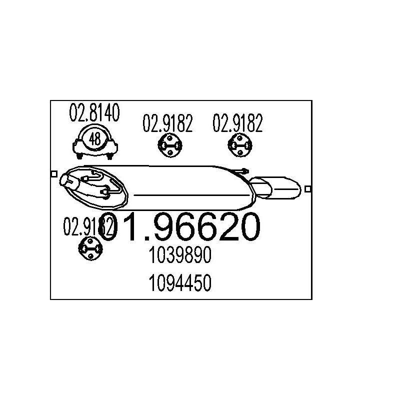 Silencieux arrière MTS 01.96620