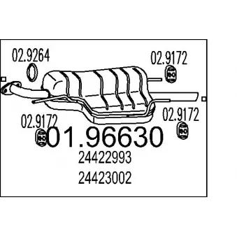 Silencieux arrière MTS