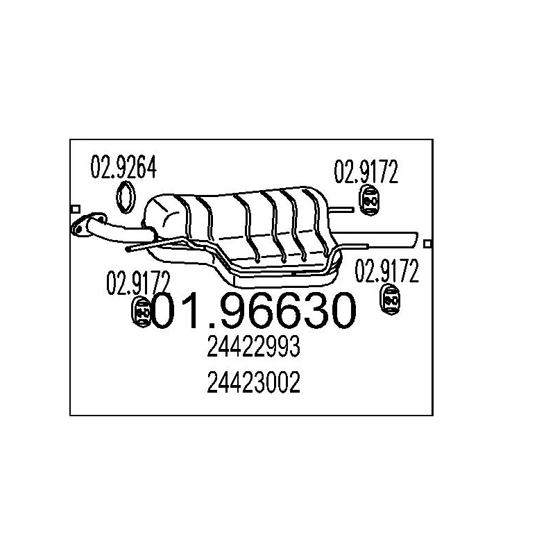 Silencieux arrière MTS 01.96630
