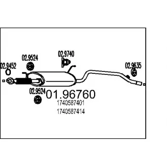 Silencieux arrière MTS
