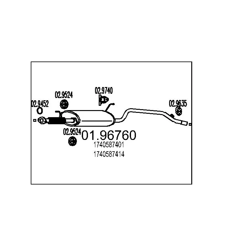 Silencieux arrière MTS 01.96760