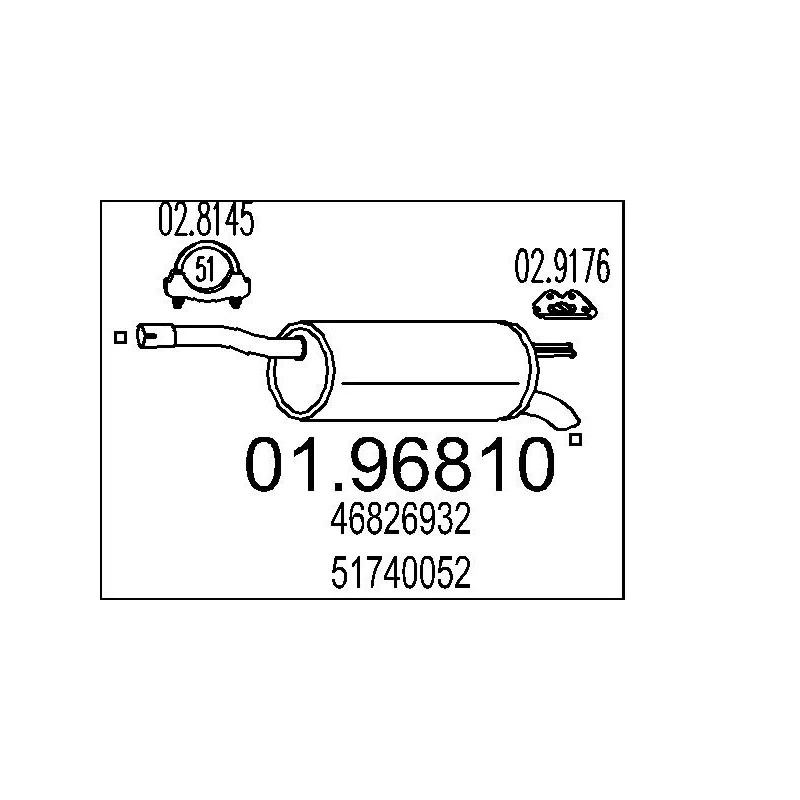 Silencieux arrière MTS 01.96810