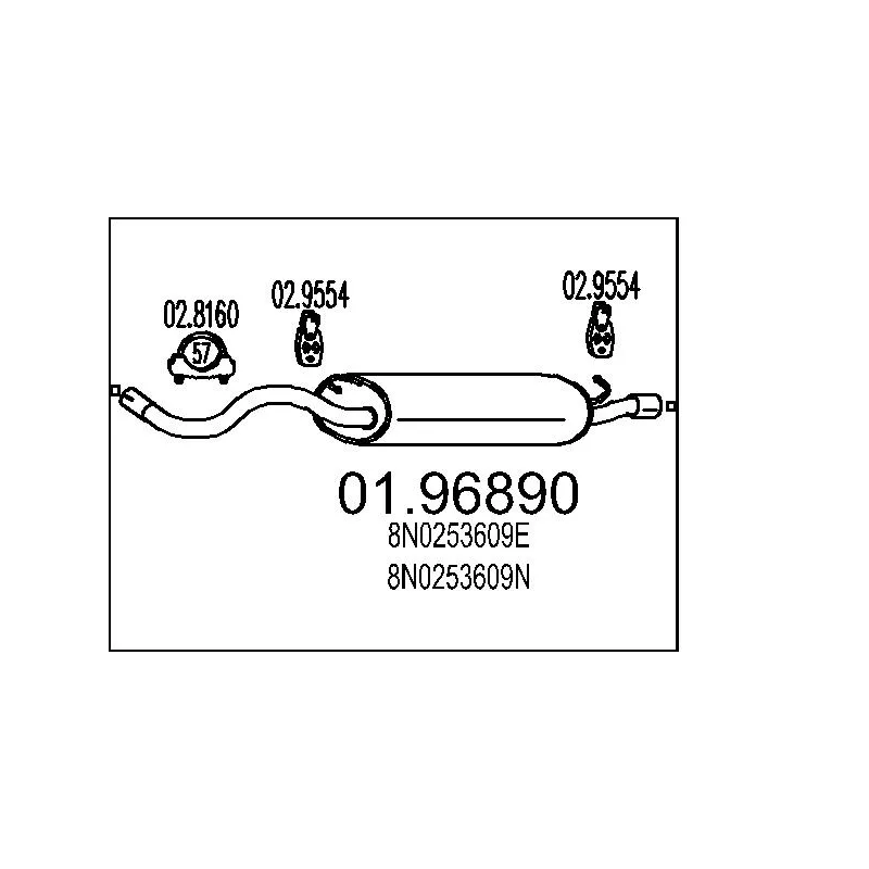 Silencieux arrière MTS 01.96890