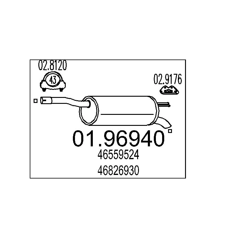 Silencieux arrière MTS 01.96940