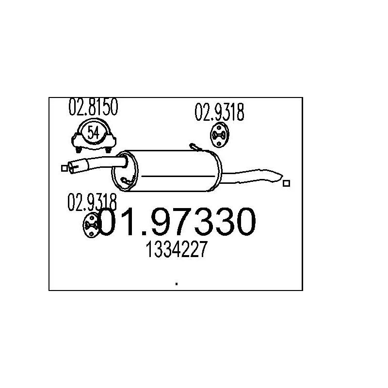 Silencieux arrière MTS 01.97330