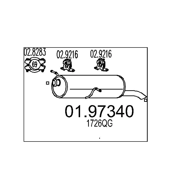 Silencieux arrière MTS 01.97340