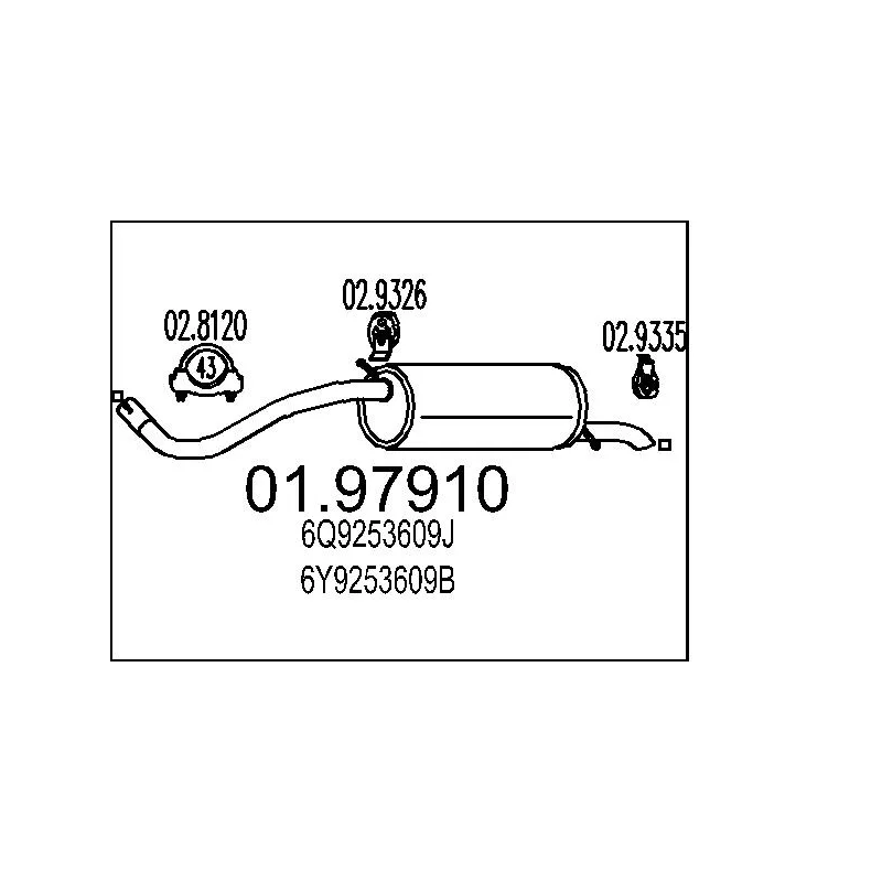 Silencieux arrière MTS 01.97910