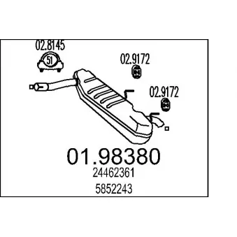 Silencieux arrière MTS