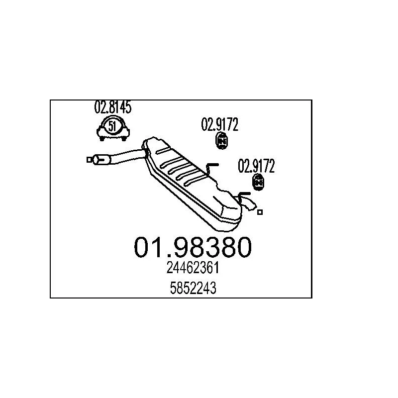 Silencieux arrière MTS 01.98380