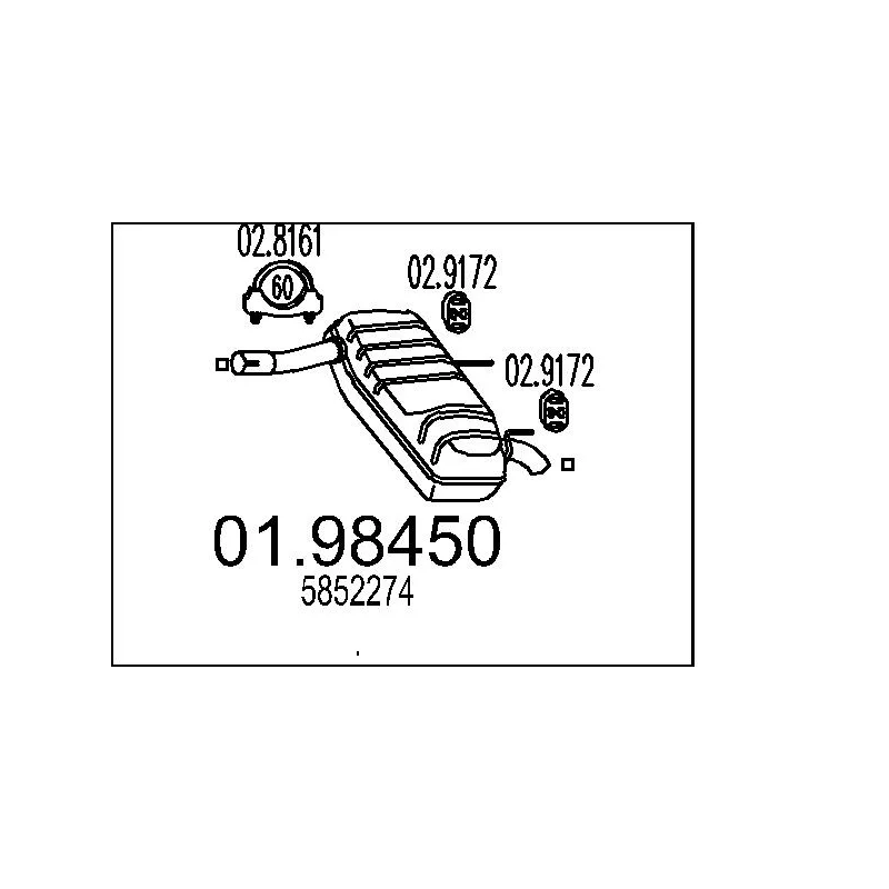 Silencieux arrière MTS 01.98450