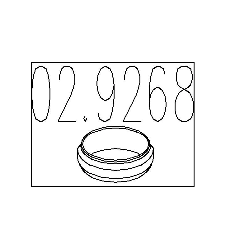 Bague d'étanchéité, tuyau d'échappement MTS 02.9268
