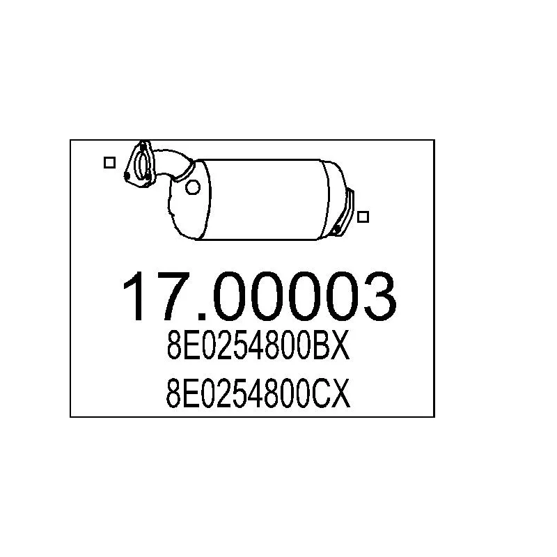 Filtre à particules / à suie, échappement MTS 17.00003