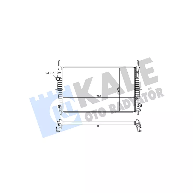 Radiateur, refroidissement du moteur KALE OTO RADYATÖR 351275