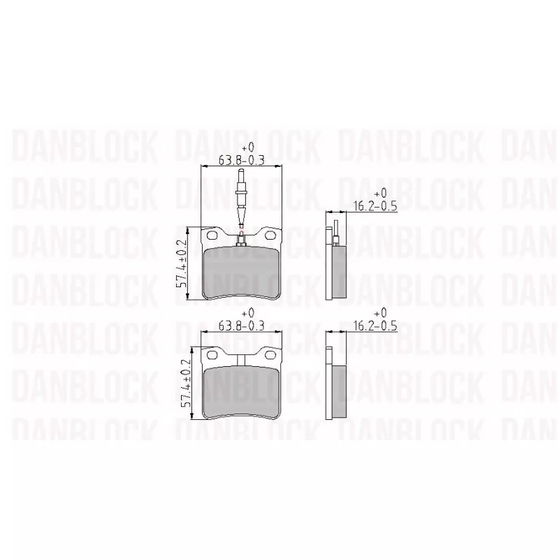 Jeu de 4 plaquettes de frein avant DANBLOCK DB 510081