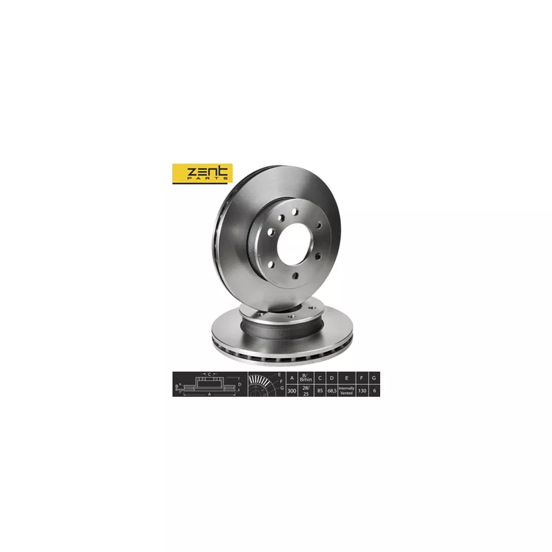 Jeu de 2 disques de frein avant ZentParts Z06079