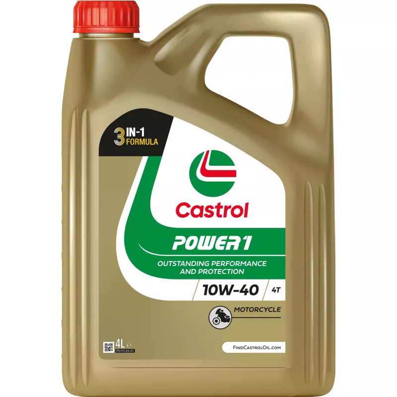Huile moto 10W-40 POWER1 4T – 4L CASTROL 15F5A1