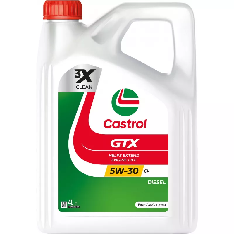 Huile moteur 5W-30 GTX C4 – 4L CASTROL 15F64E