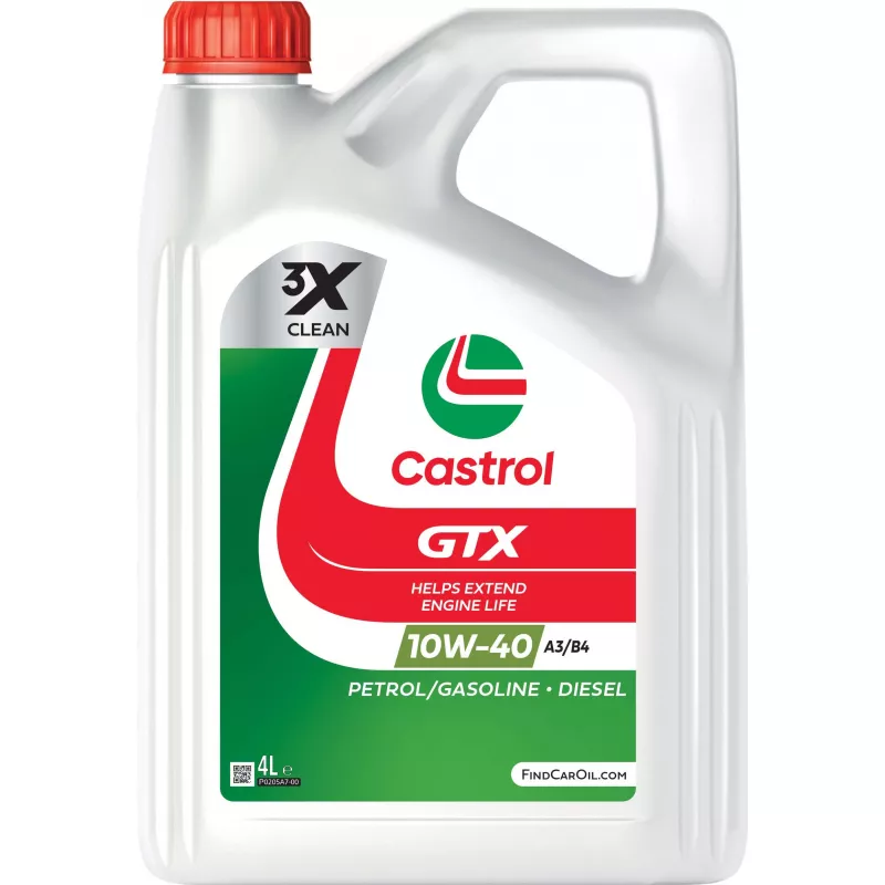 Huile moteur 10W-40 GTX A3/B4 – 4L CASTROL 15F8FD