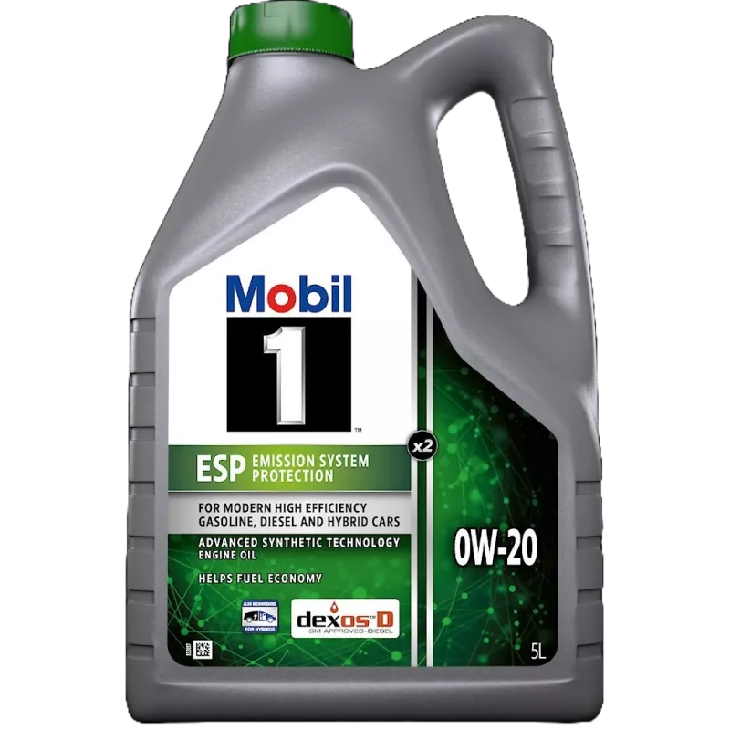Huile moteur 0W-20 MOBIL 1 ESP X2 - 5L MOBIL 157784