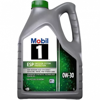 Huile moteur 0W-30 MOBIL 1 ESP - 5L MOBIL 157749