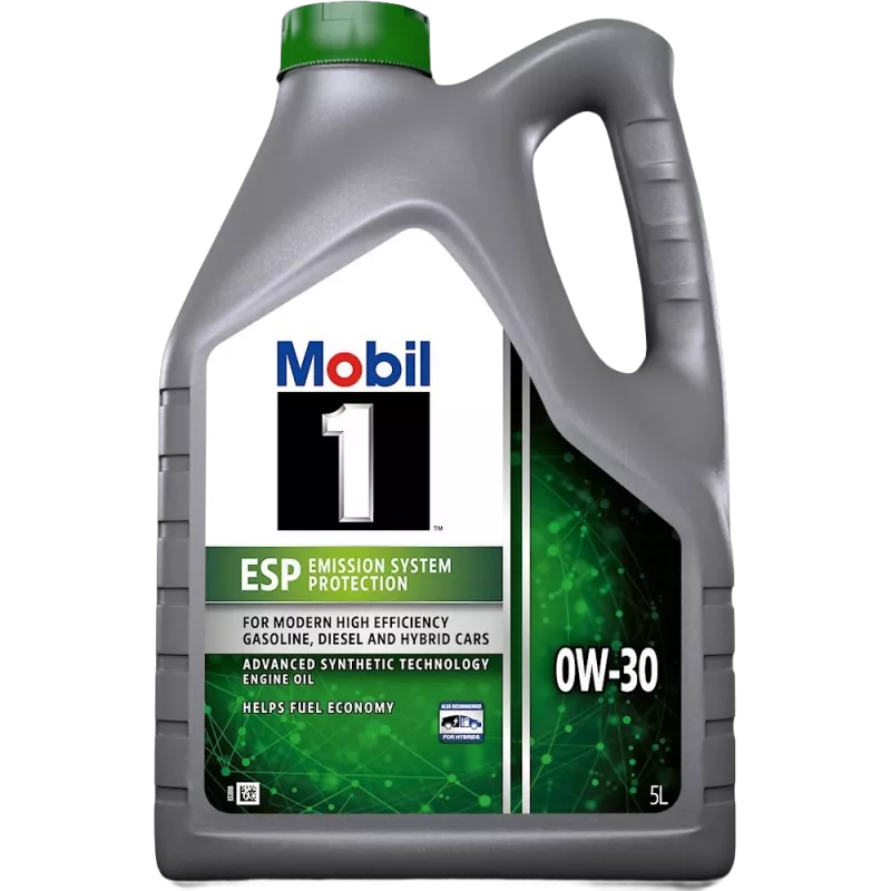 Huile moteur 0W-30 MOBIL 1 ESP - 5L MOBIL 157749