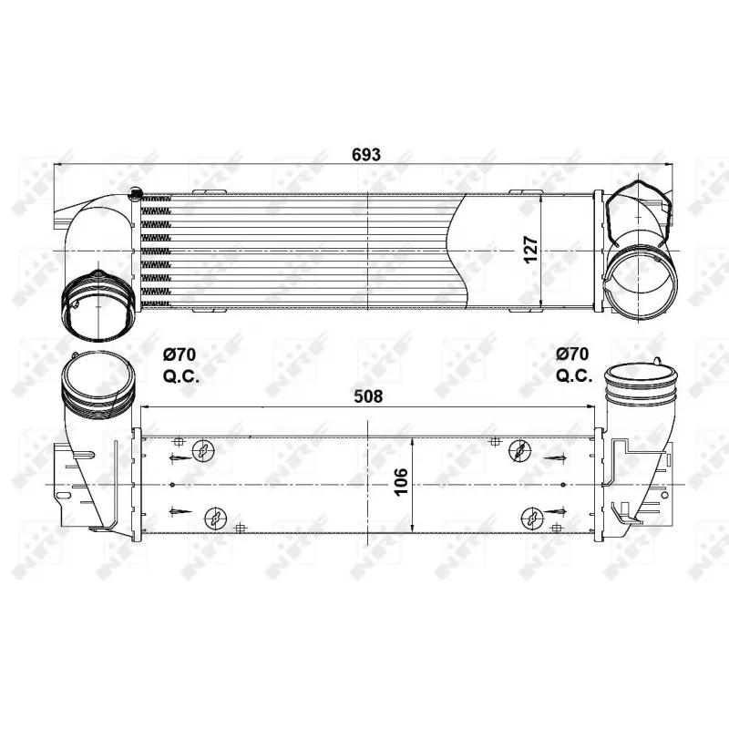 Intercooler, échangeur NRF 30386