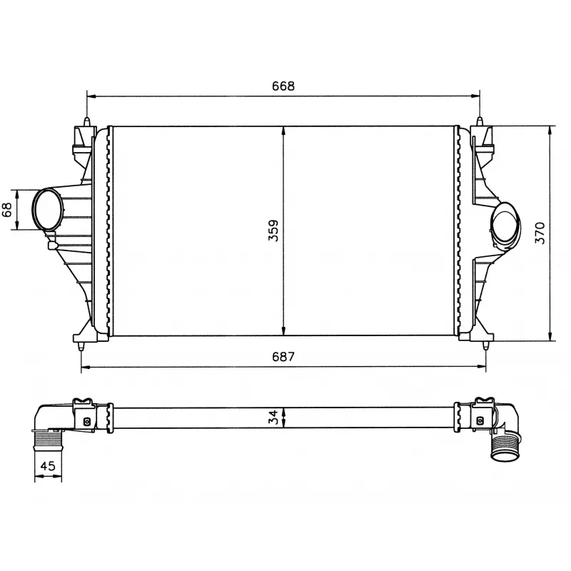 Intercooler, échangeur NRF 30802