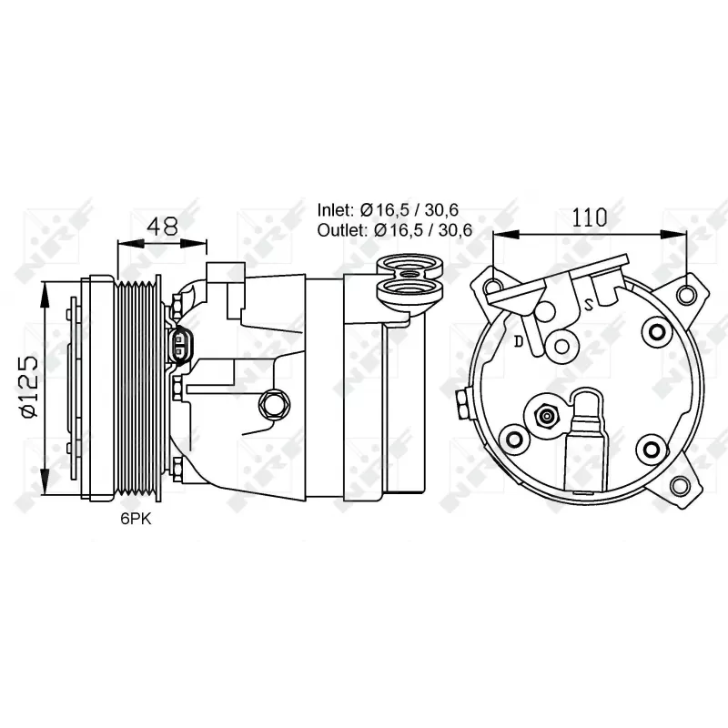 Compresseur, climatisation NRF 32022