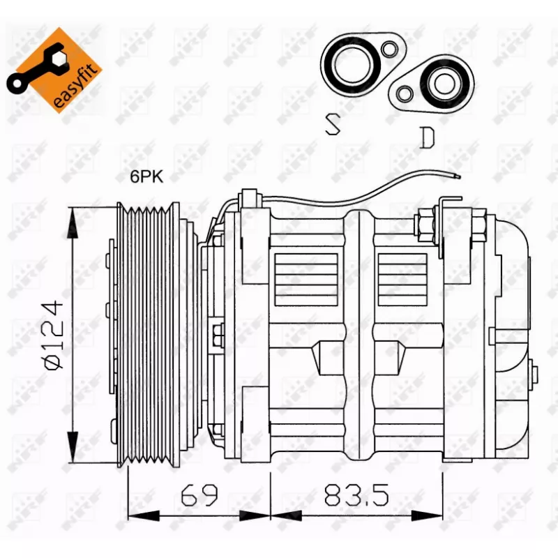 Compresseur, climatisation NRF 32038