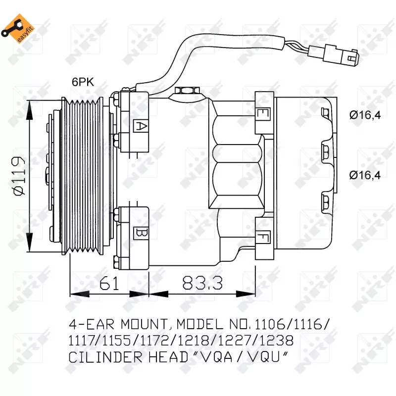 Compresseur, climatisation NRF 32040