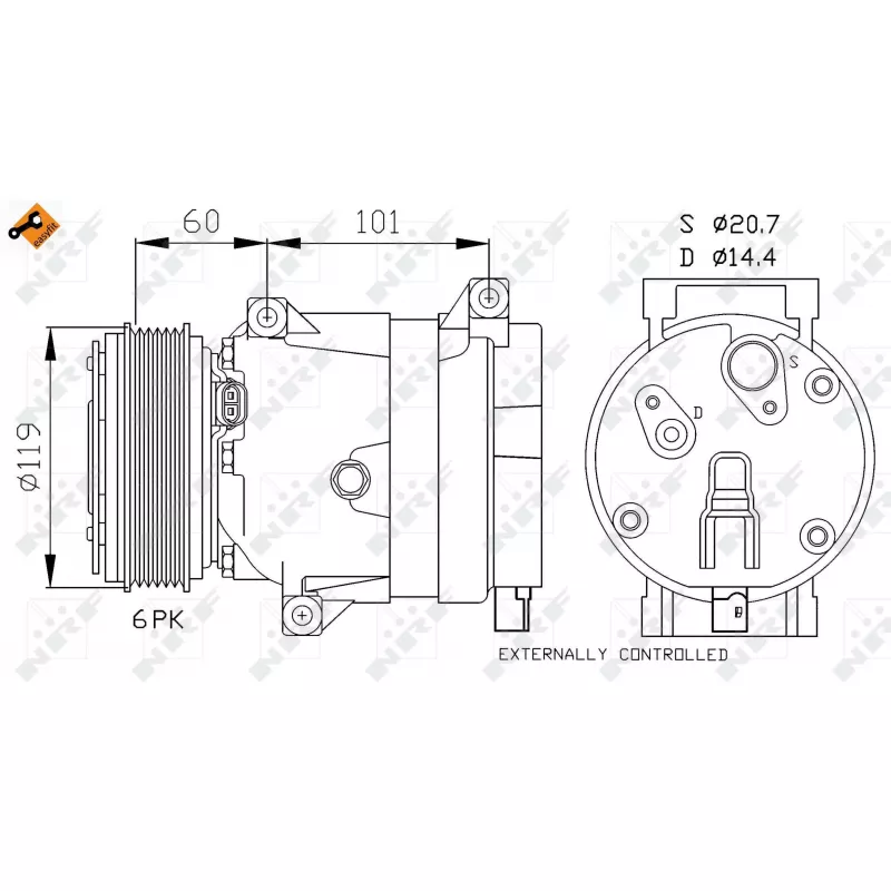 Compresseur, climatisation NRF 32101