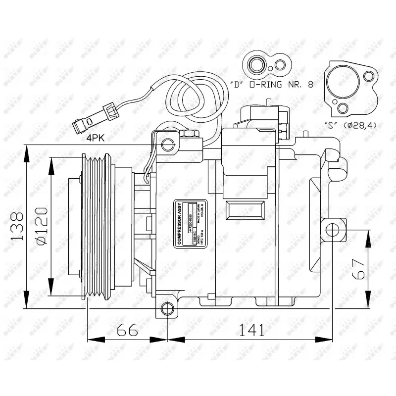 Compresseur, climatisation NRF 32104G