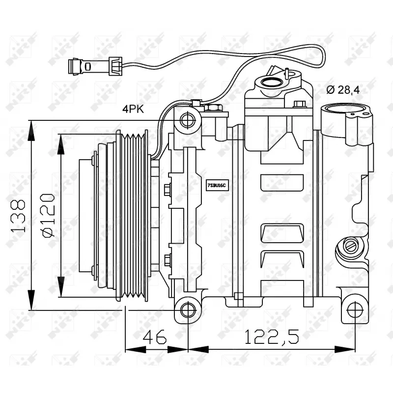 Compresseur, climatisation NRF 32167G