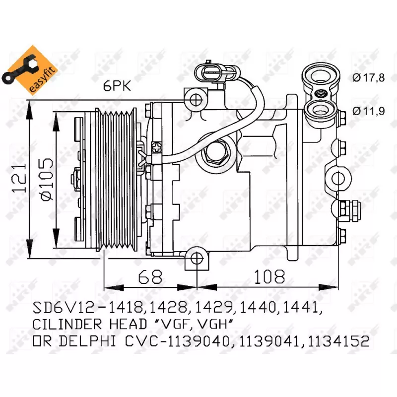 Compresseur, climatisation NRF 32172