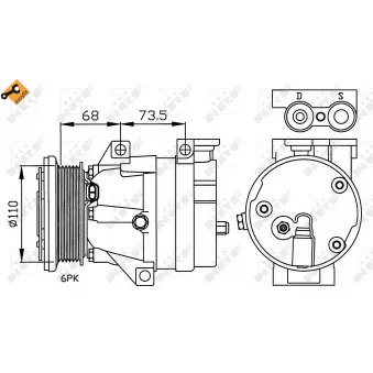 Compresseur, climatisation NRF