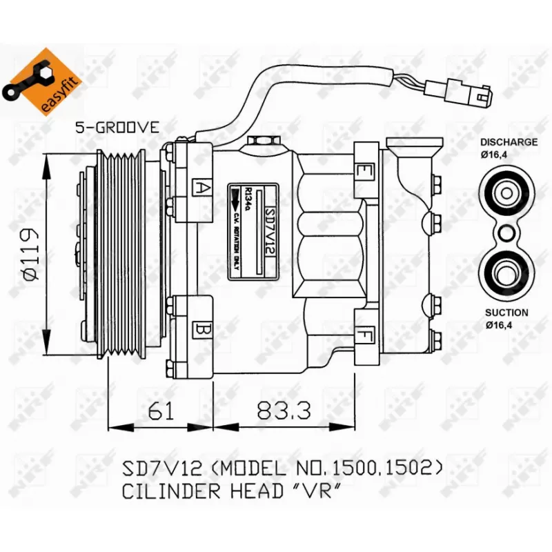 Compresseur, climatisation NRF 32219G