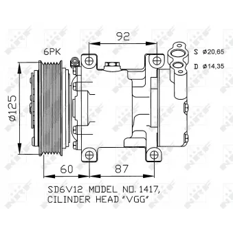 Compresseur, climatisation NRF 32235