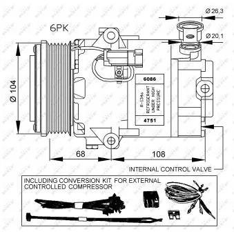 Compresseur, climatisation NRF
