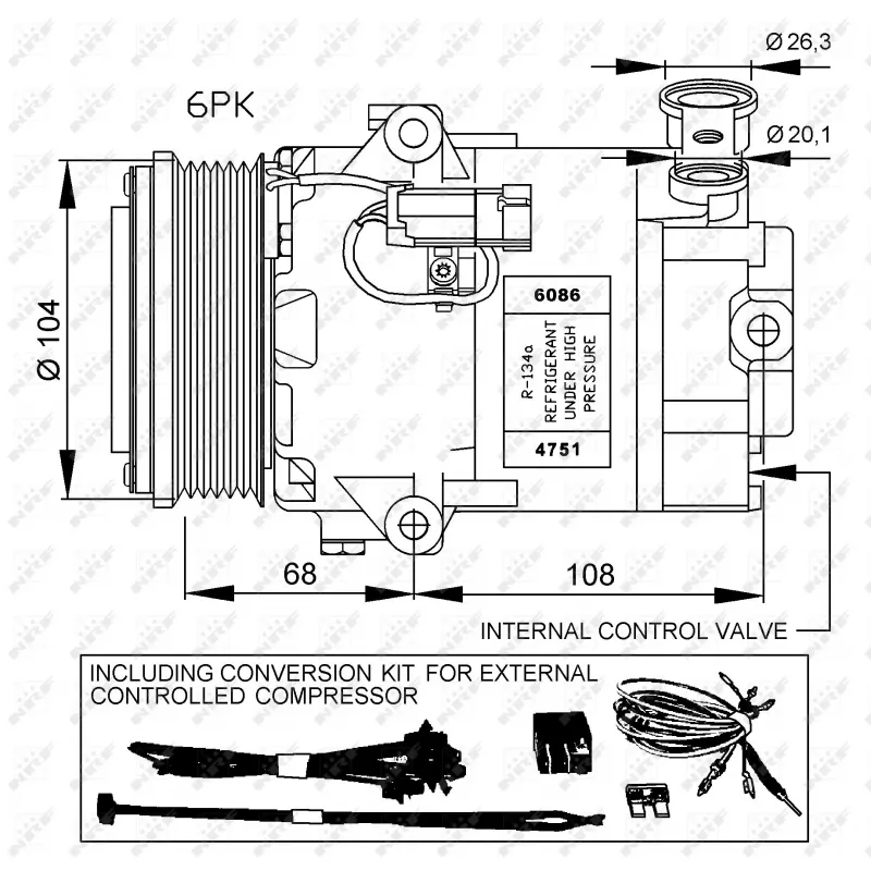 Compresseur, climatisation NRF 32428G