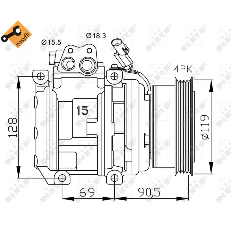 Compresseur, climatisation NRF 32438