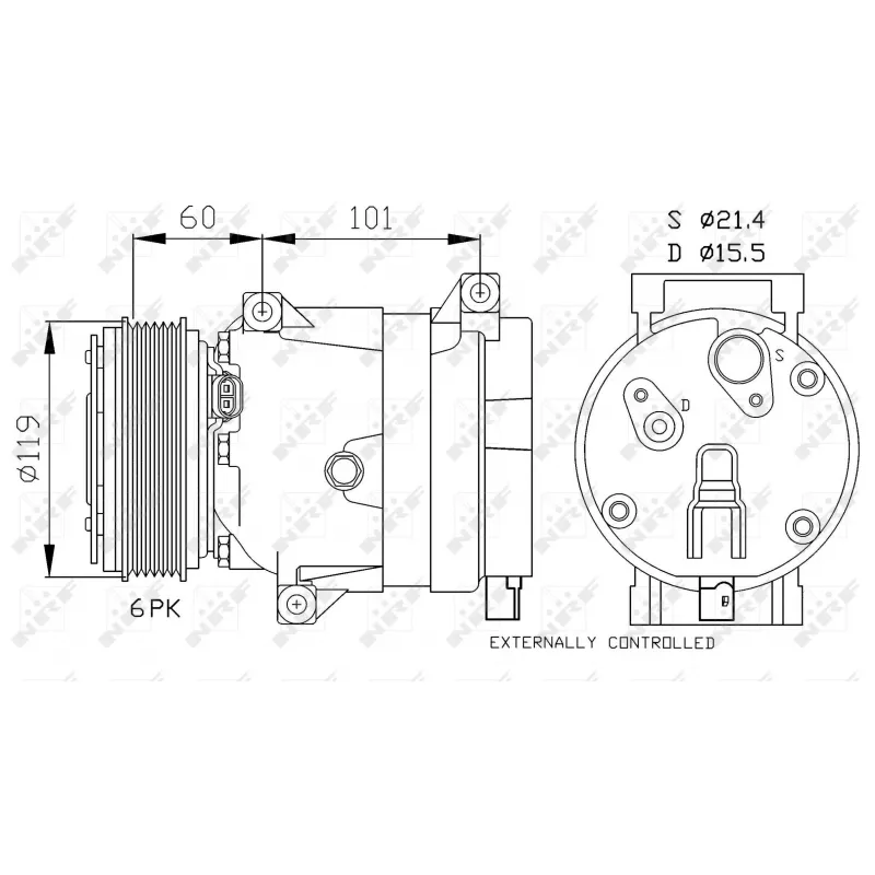 Compresseur, climatisation NRF 32460G