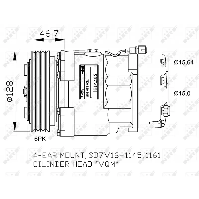 Compresseur, climatisation NRF 32489G