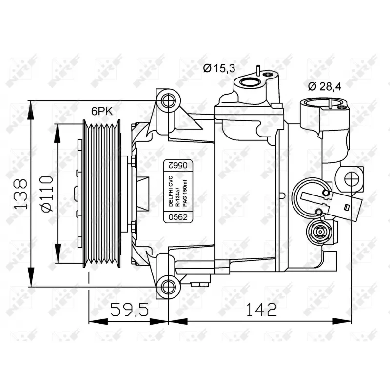 Compresseur, climatisation NRF 32500G