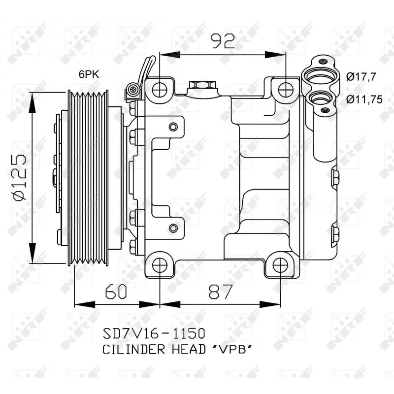 Compresseur, climatisation NRF 32747