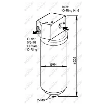 Filtre déshydratant, climatisation NRF 33087