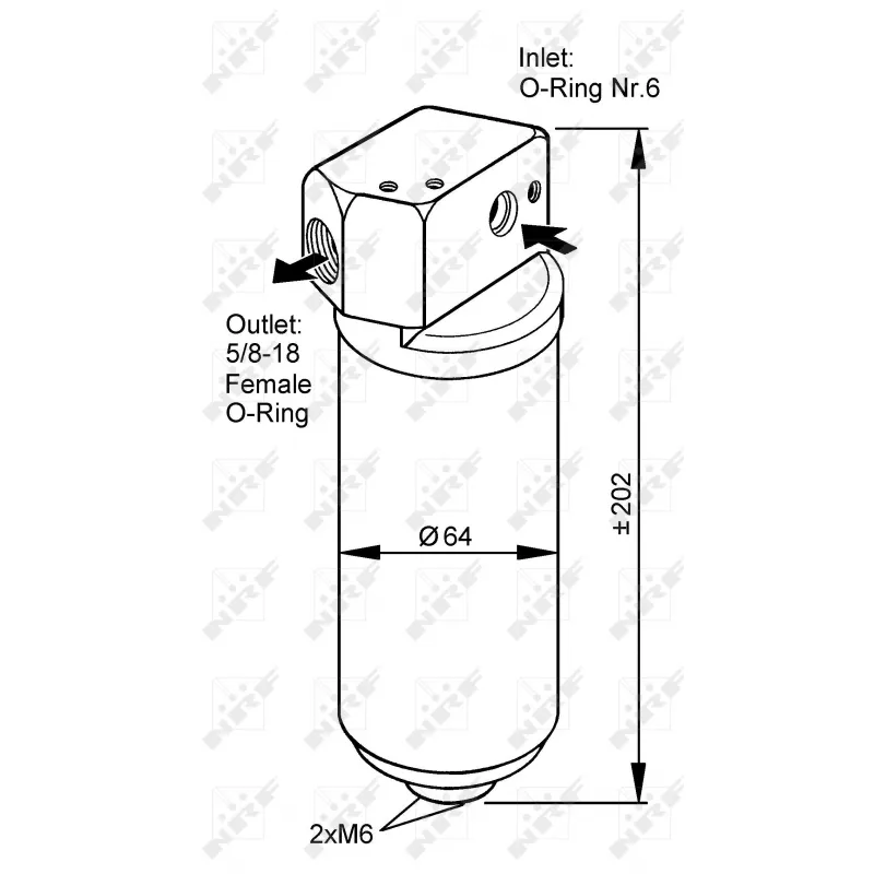 Filtre déshydratant, climatisation NRF 33087