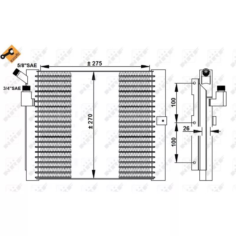 Condenseur, climatisation NRF 35037